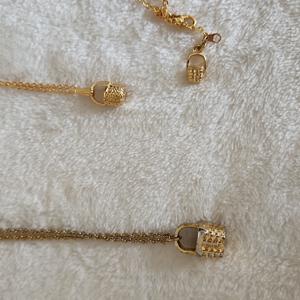 Longaberger necklace 12 inch and 9 1/2 inch and 9 inch bracelet